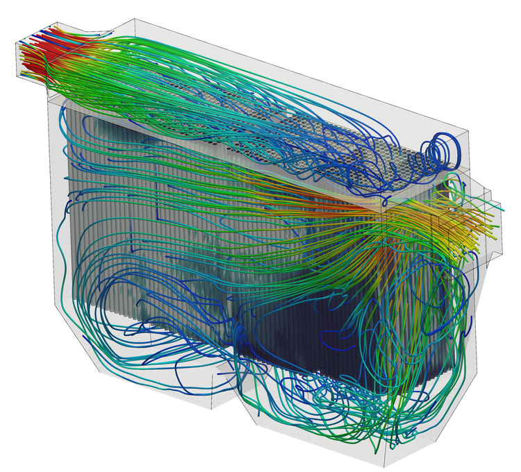 OpenFOAM-Makro-Filtersimulation – Schlauchfilteranlage